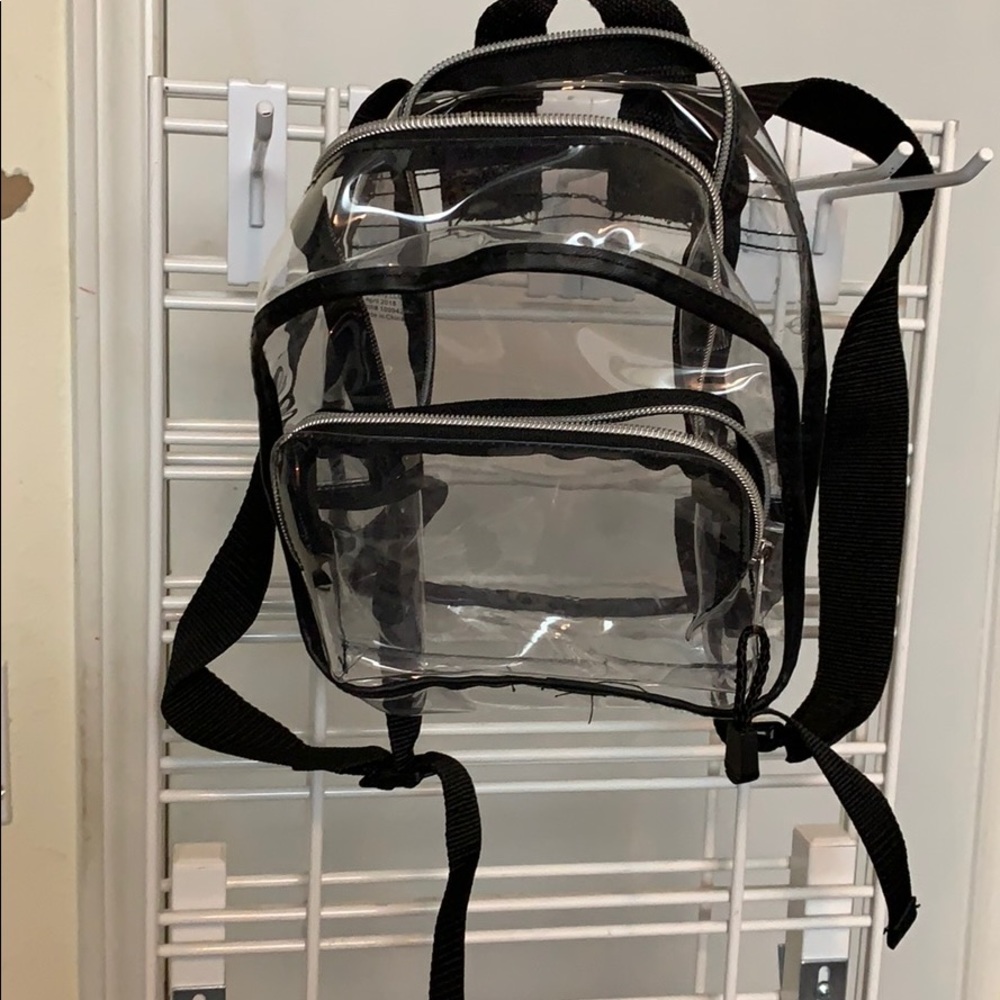 Transparent Black Trim Backpack